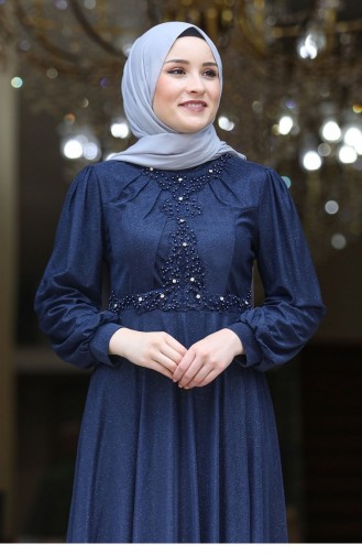 Habillé Hijab Bleu Marine 2484