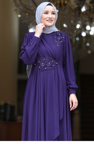 Lila Hijab-Abendkleider 2532