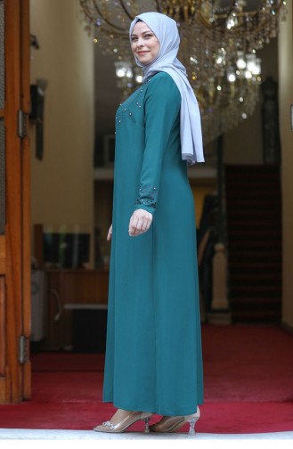 Smaragdgrün Hijab-Abendkleider 2577