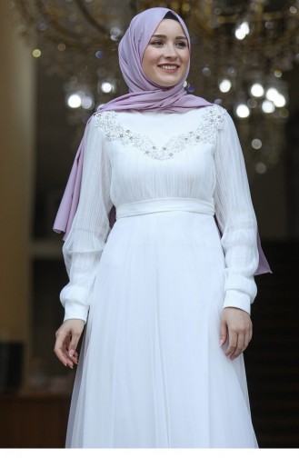 Habillé Hijab Ecru 2600