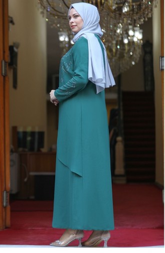 Habillé Hijab Vert emeraude 2631