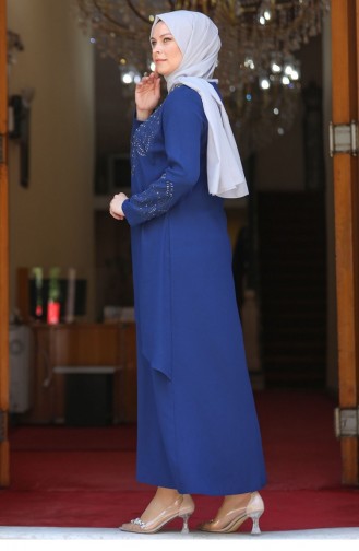 Indigo Hijab-Abendkleider 2633
