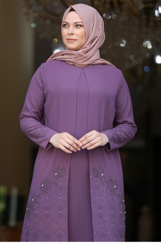 Lila Hijab-Abendkleider 2635