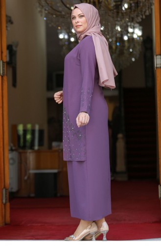 Lila Hijab-Abendkleider 2635