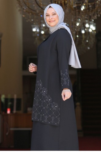 Habillé Hijab Noir 2638