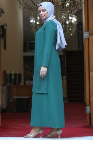 Habillé Hijab Vert emeraude 2639
