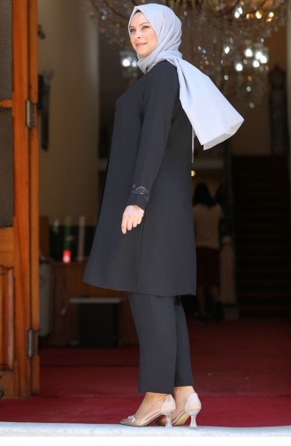 Schwarz Hijab-Abendkleider 2644