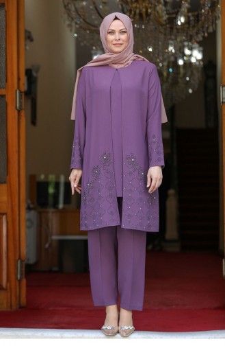 Lila Hijab-Abendkleider 2647