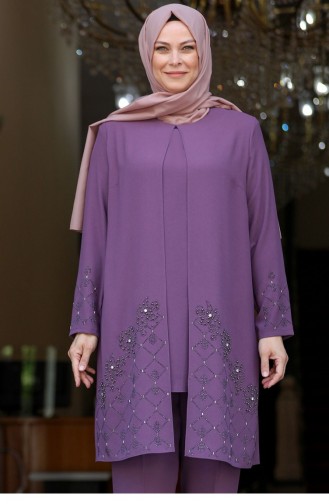 Amine Hüma Birsen Takım Violet