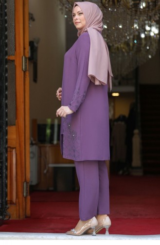 Amine Hüma Birsen Takım Violet