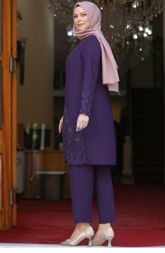 Zwetschge Hijab-Abendkleider 2650
