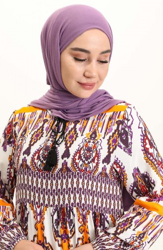 Naturfarbe Hijab Kleider 4072-01