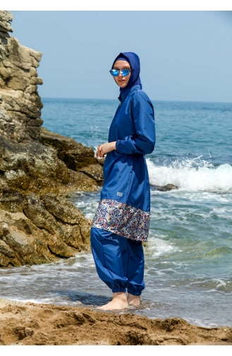 Maillot de Bain Hijab Bleu 7511