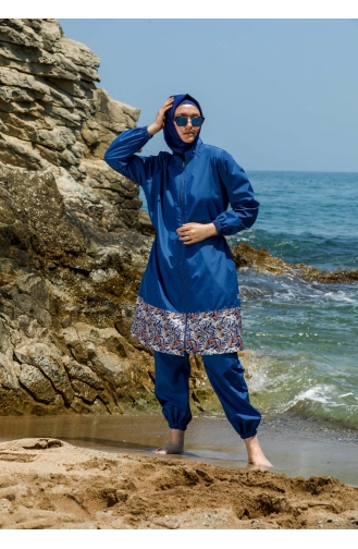 Blue Swimsuit Hijab 7511