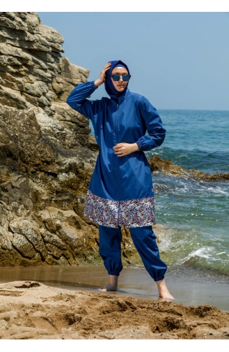 Blue Modest Swimwear 7511