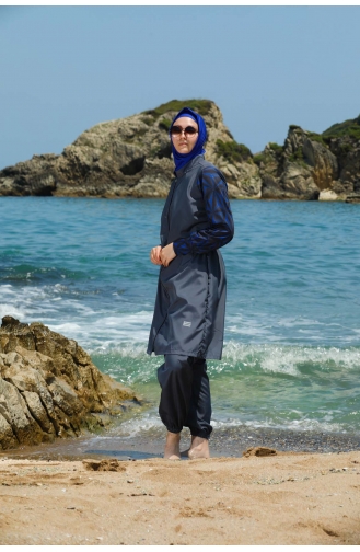 Maillot de Bain Hijab Gris 7531
