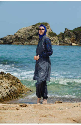 Grau Hijab Badeanzug 7531