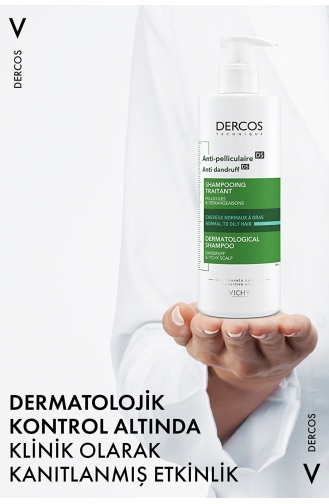Vichy Dercos Anti-Pel Kepeğe Karşi Etkili Bakim Şampuani -Normal/Yağli Saçlar 390 ml