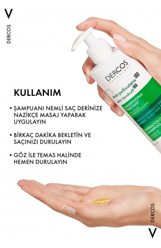 Vichy Dercos Anti-Pel Kepeğe Karşi Etkili Bakim Şampuani -Normal/Yağli Saçlar 390 ml