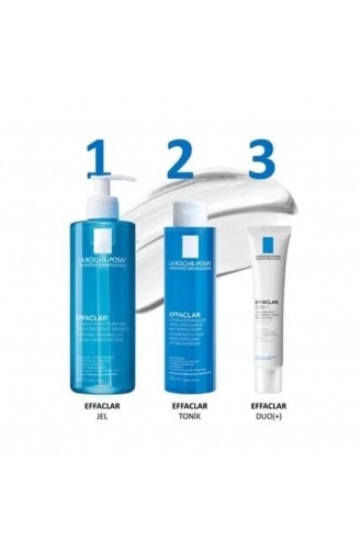 La Roche Posay Akne Bakım Seti Effaclar Jel 400ml - Effaclar Tonik 200ml - Effaclar Duo- 40ml 
