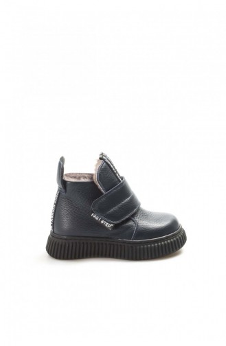 Hakiki Deri Kürklü Unisex Çocuk Klasik Bot 769Kxa140 Lacivert