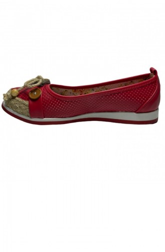 Red Woman Flat Shoe 21YBYWHTL003.KIRMIZI