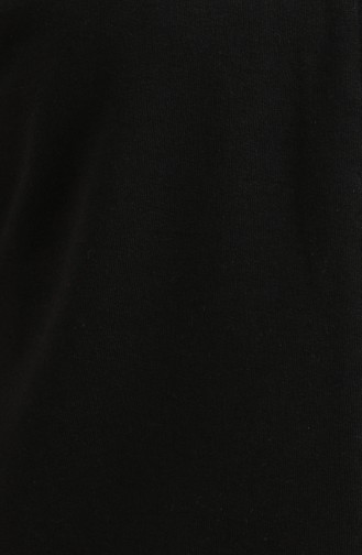İki İplik Fermuarlı Sweatshirt 1055-01 Siyah
