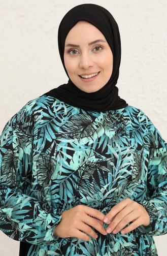 Petrol Hijab Dress 1054A-01