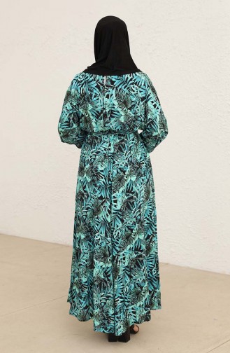 Petroleum Hijab Kleider 1054A-01