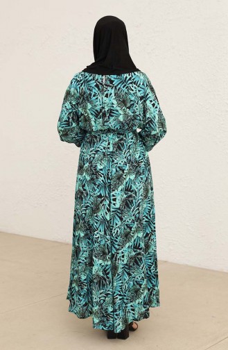 Petrol Hijab Dress 1054A-01