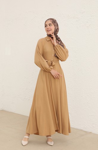 Camel Hijab Dress 0126-03