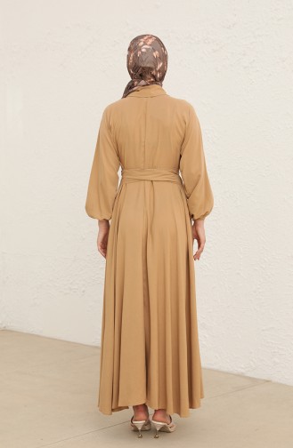 فستان عسلي 0126-03