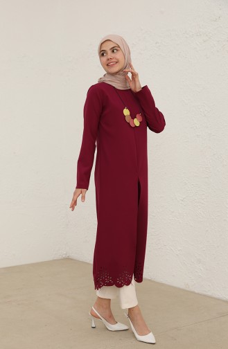 Tofisa Lazer Kesim Tunik 3546 -04 Mürdüm