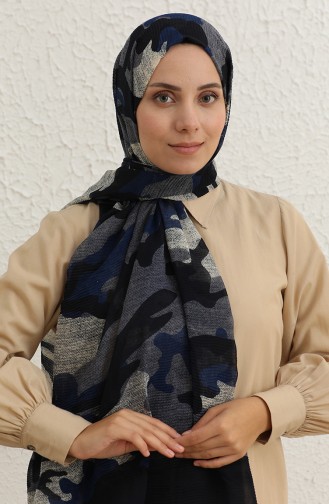 Pilise Şal 13190-03 Lacivert İndigo