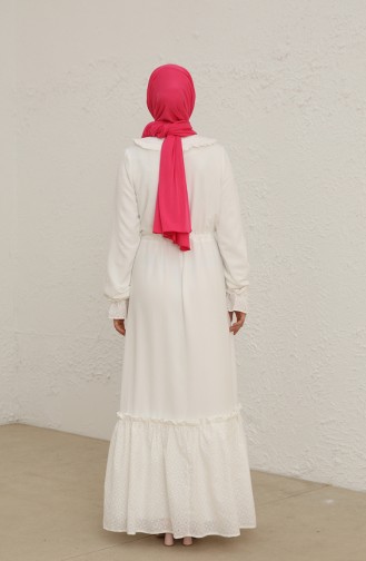 Weiß Hijab Kleider 228424A-01