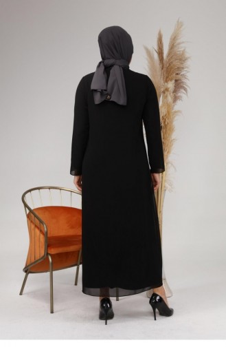 Black Hijab Evening Dress 4580.Siyah