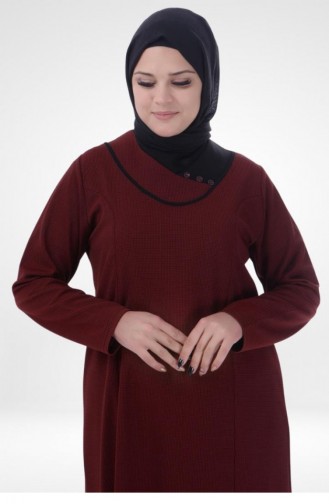 Robe Hijab Bordeaux 4756.Bordo