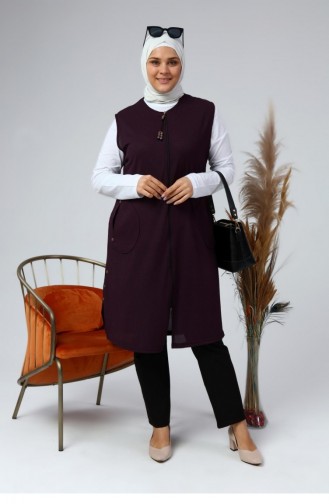 Gilet Sans Manches Plum 4994.Mürdüm