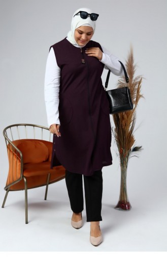 Gilet Sans Manches Plum 4994.Mürdüm