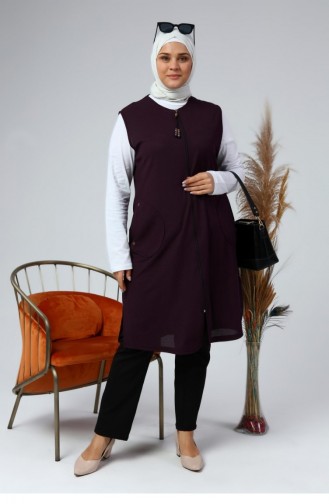 Gilet Sans Manches Plum 4994.Mürdüm