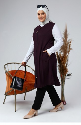 Damson Gilet 4994.Mürdüm