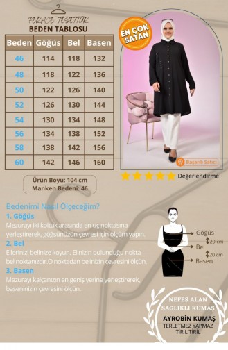 Black Tunics 5078.Siyah