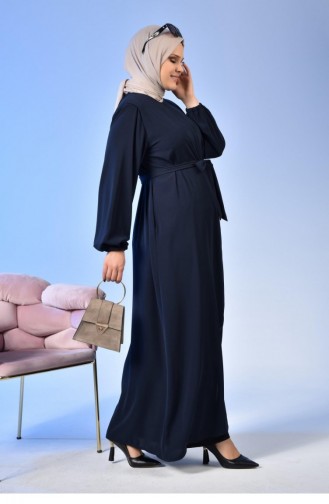 Navy Blue Abaya 5084.Lacivert