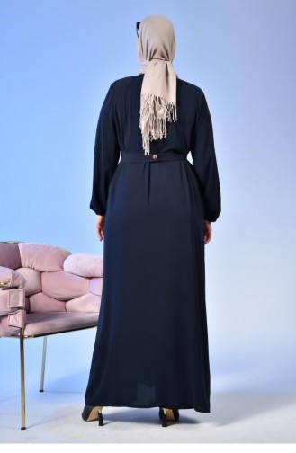 Navy Blue Abaya 5084.Lacivert