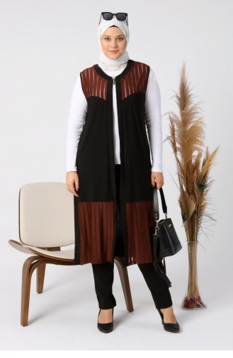 Brown Waistcoats 7023.Kahverengi