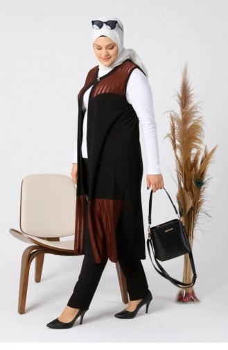 Brown Waistcoats 7023.Kahverengi