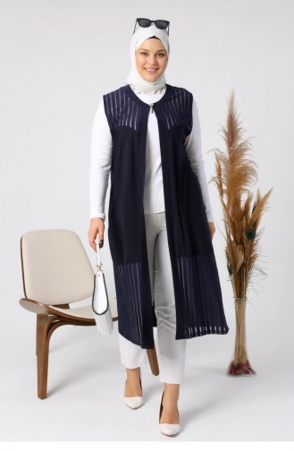 Navy Blue Gilet 7023.Lacivert