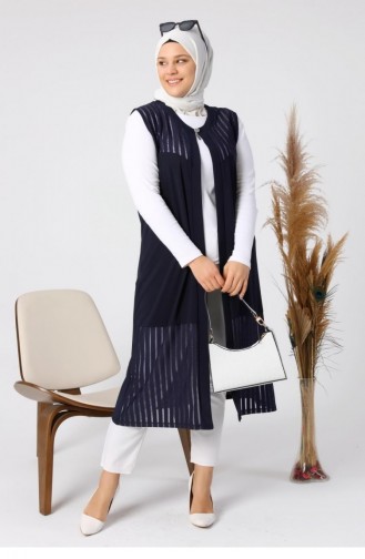 Navy Blue Gilet 7023.Lacivert