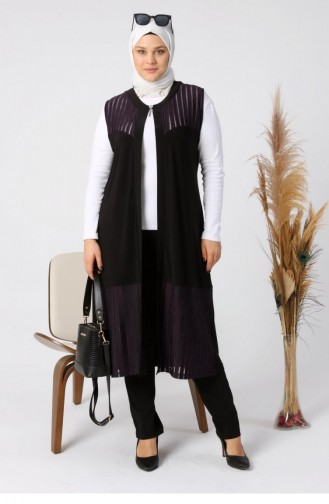 Gilet Sans Manches Plum 7023.Mürdüm