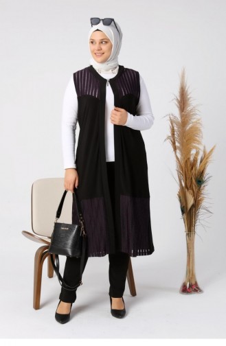 Gilet Sans Manches Plum 7023.Mürdüm